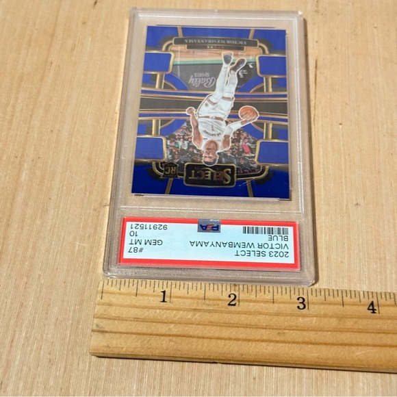 2023-24 Select Victor Wembanyama Concourse Blue Prizm Rookie RC #87 PSA 10-Read - Picture 10 of 10